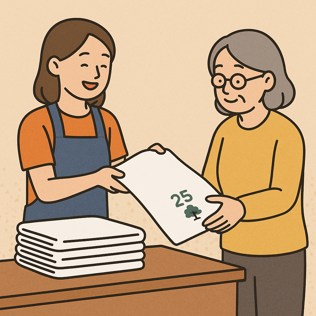 기념 수건 증정